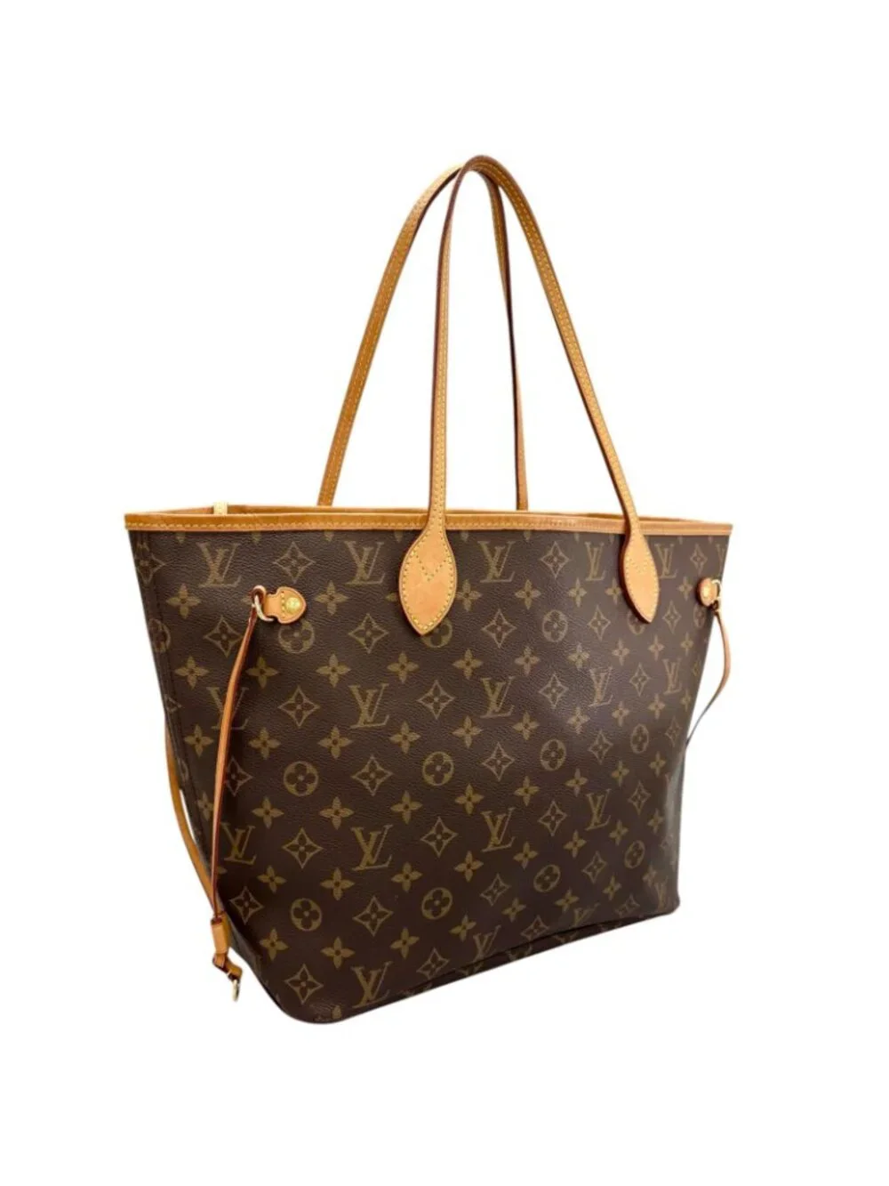 Louis Vuitton Neverfull MM Tote Bag Monogram Canvas Brown